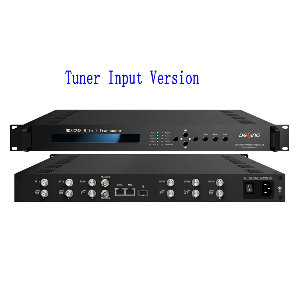 8-in-1 Transcoder Asi /ip Input To Mpts Spts Outputs Audio Video Decoder Tv Signal Decoder H.264 To Mpeg2 Mpeg2 To H264