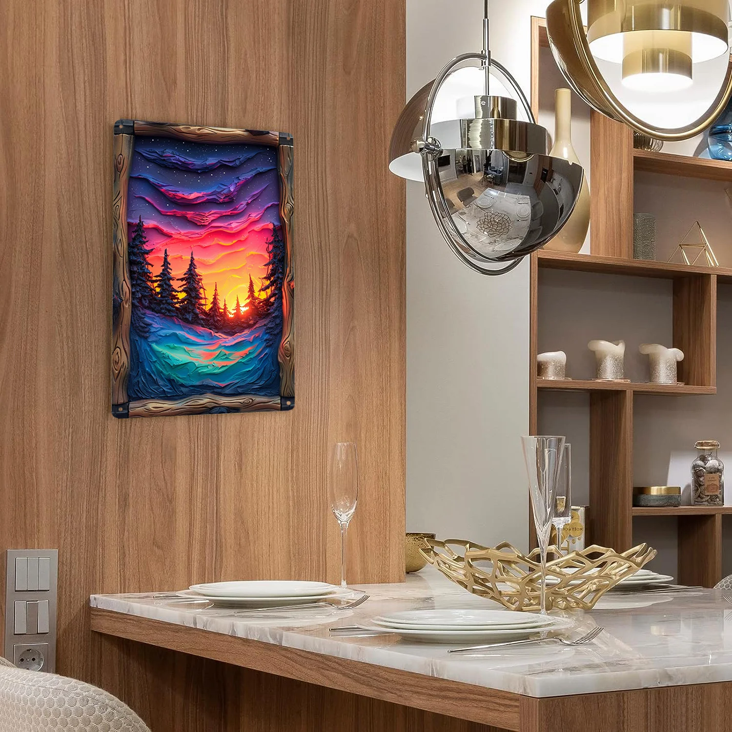 Northern Lights Art Piece, dek - Bathroom Lighting Decor Ideas ulasan dan harga