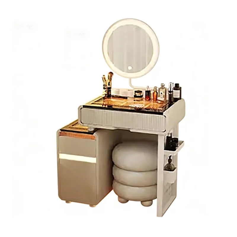 Nordic Trendy Vanity Desk Premium Aesthetic Classic Elegant Vanity Desk Beauty Luxury Coiffeuse À Maquillage Bedroom Furniture