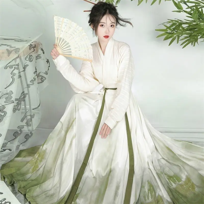 Daily Hanfu, Han Element, Ancient Style Improvement, Daily Hanfu Set, Super Immortal Horse Face Skirt, Complete Set