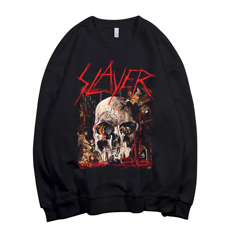 

Slayer Hoodies Heavy Metal Sweatshirts Pullovers Harajuku Fashion Mens Long Sleeve Hoody Tops Hip Hop Streetwear Clothes