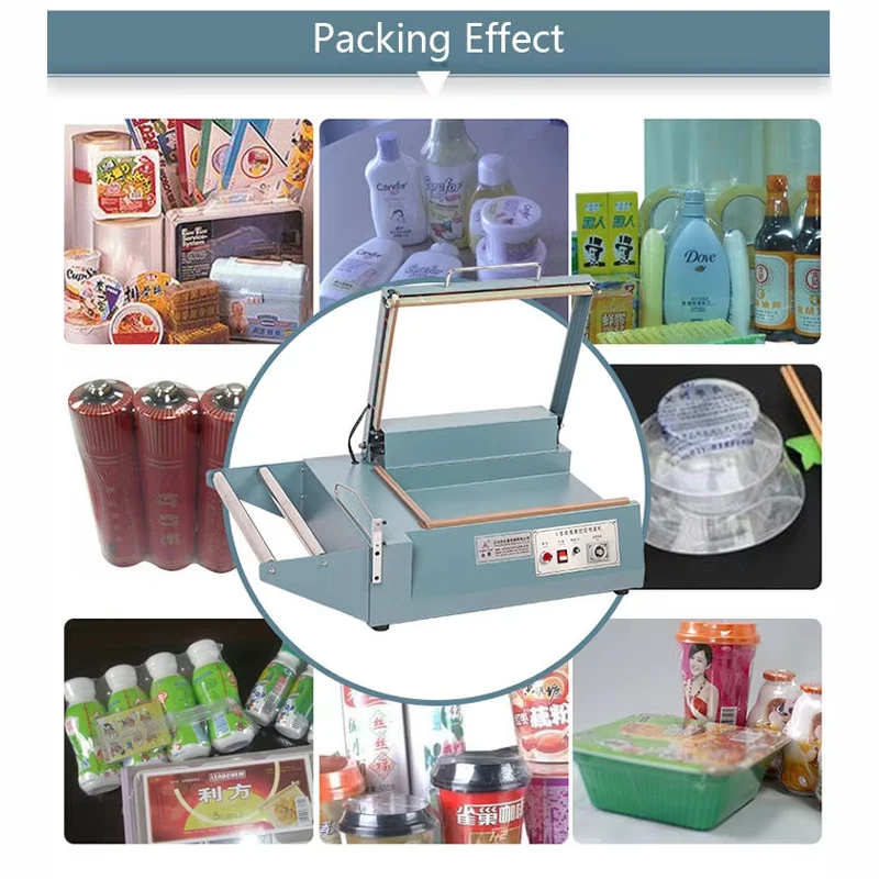 Heating Film Sealing Machine Film Heat Shrink Wrapping Machine Wrapper perfume box Tissue cigarette Wrap Film Dispenser Packing