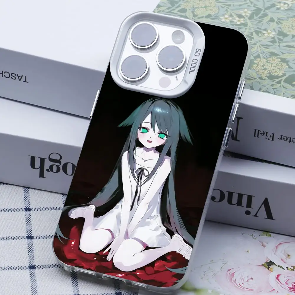 Saya no Uta حافظة هاتف محمول لهاتف آيفون 17 16 15 14 13 12 11 X XR XS 8 7 Air Pro Max Plus غطاء أبيض شفاف ملون