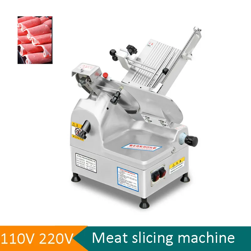 Popular Electric Frozen Meat Slicer Commercial Beef Mutton Roll Cutting Machine Ham Meat Chopper Equipment Adjustable Thickness
