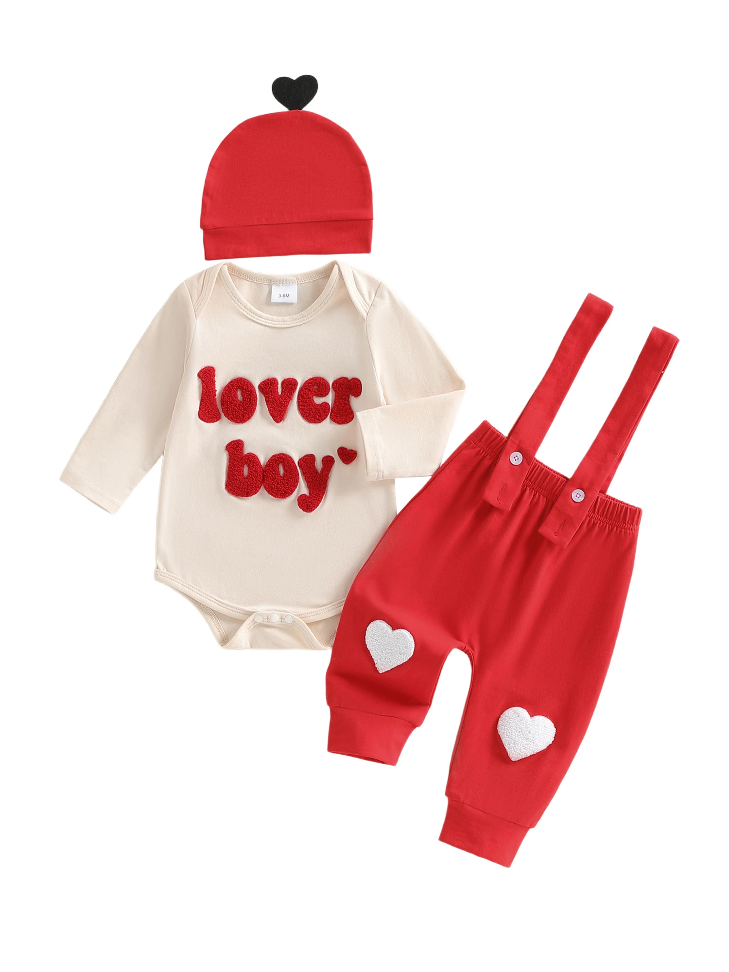 

Наряд на День Святого Валентина для маленьких девочек, розовый комбинезон с принтом сердца и рюшами на рукавах, юбка-пачка и повязка на голову, комплект из трех предметов