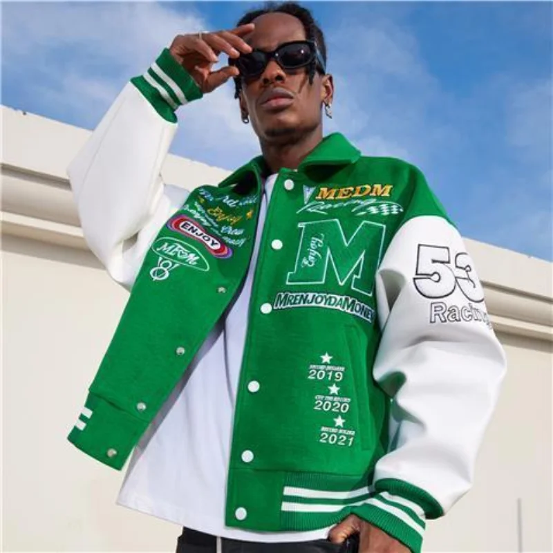 European and American Men's Embroidered American Style Y2K Retro Baseball Uniform Jacket Couple Styles Spring and Autumn Trend