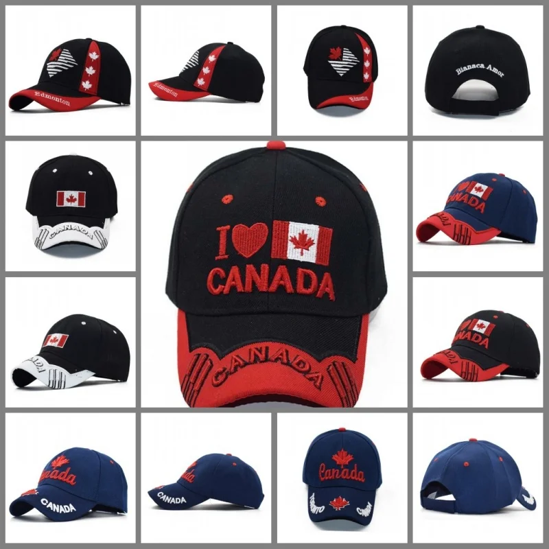 New Colors Contrast Canada Embroidered Baseball Cap For Men Women High Quality Snapback Hat Dad Hats Fishing Cap Bone Gorra
