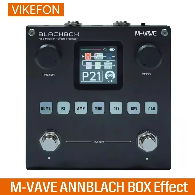 M-VAVE Blackbox Guitar / Bass AMP Modeler Multi Effects Processor Rechargeable for Electric Guitar Bass