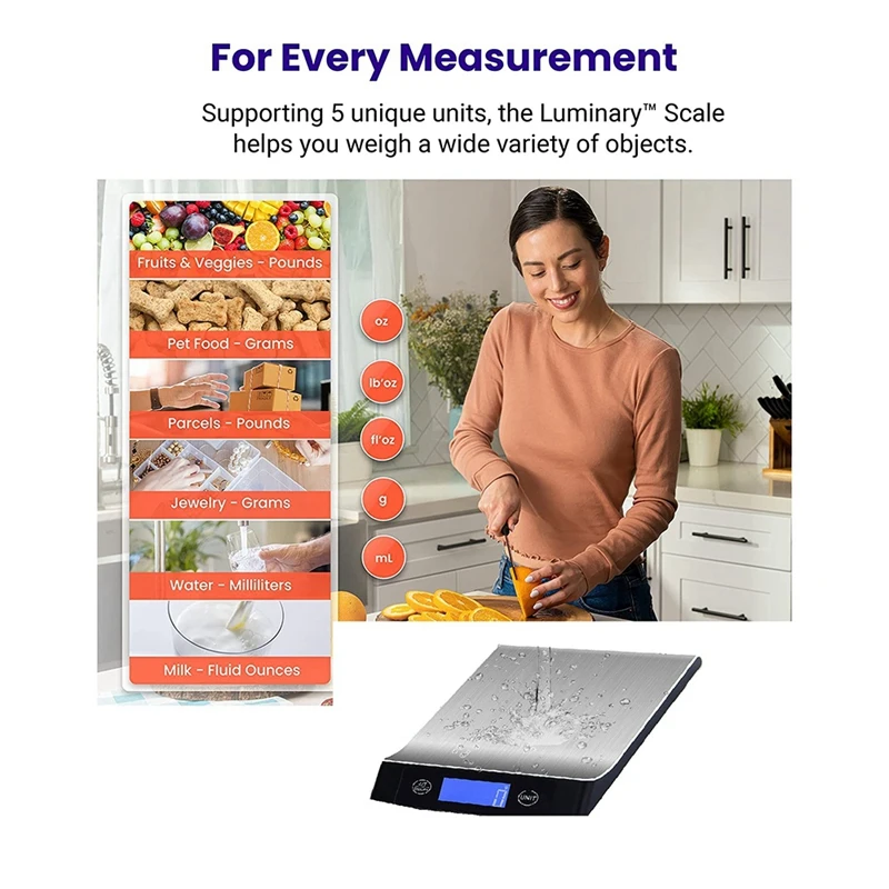 Food Kitchen Digital Scale Rechargeable Food Kitchen Digital Scale For Weight Loss, For Cooking Baking Precise Graduation