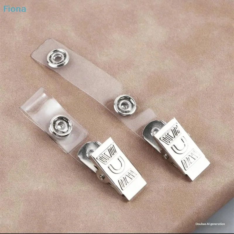 ✔5PCS Of ID Card Name Tag Holder Badge Strap Clip Hospital Name Tag Clip Employee Badge Clip