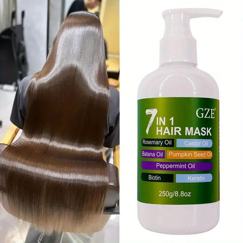 

МАСКА для волос 7 в 1, глубокий кондиционер, восстановление секущихся кончиков, защита от ломкости, смягчающие волосы, шелковистые волосы для сухих волос, увлажнение