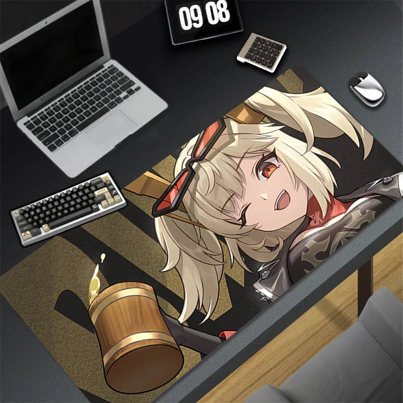 アニメゼンレスゾーンゼロ バーニス ホワイト マウスパッド ゲーマー キーボードパッド デスクマウスマット カーペット ラバー タピス ソリス ゲーミングPC マウスパッド