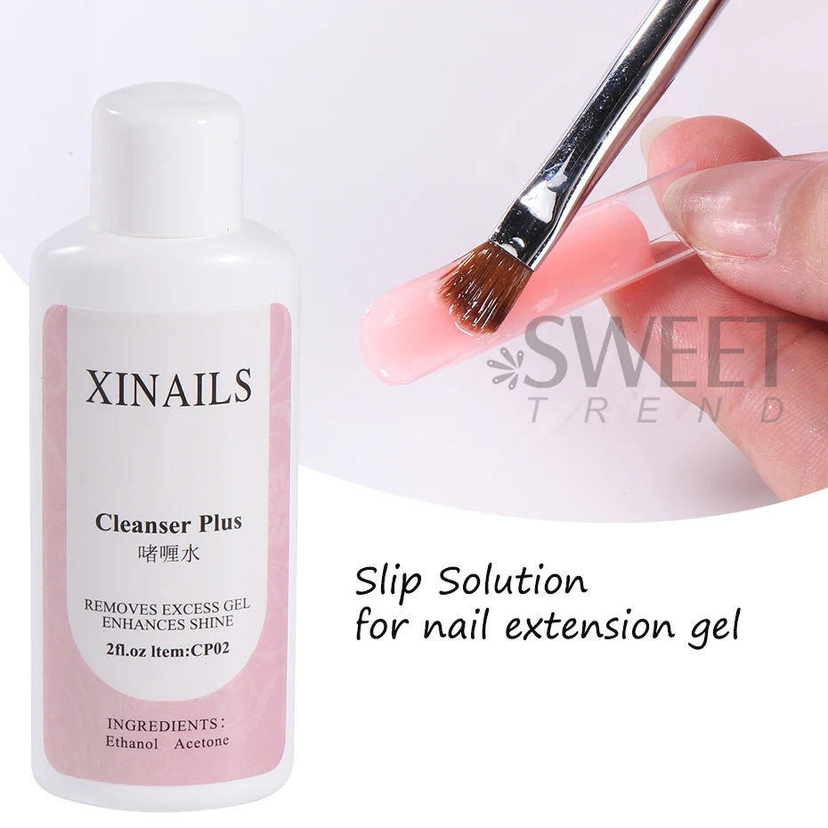 1 botella desengrasante para uñas, removedor de capa pegajosa, exceso de gel, acetona, auxiliar para extensión, limpiador de uñas 2