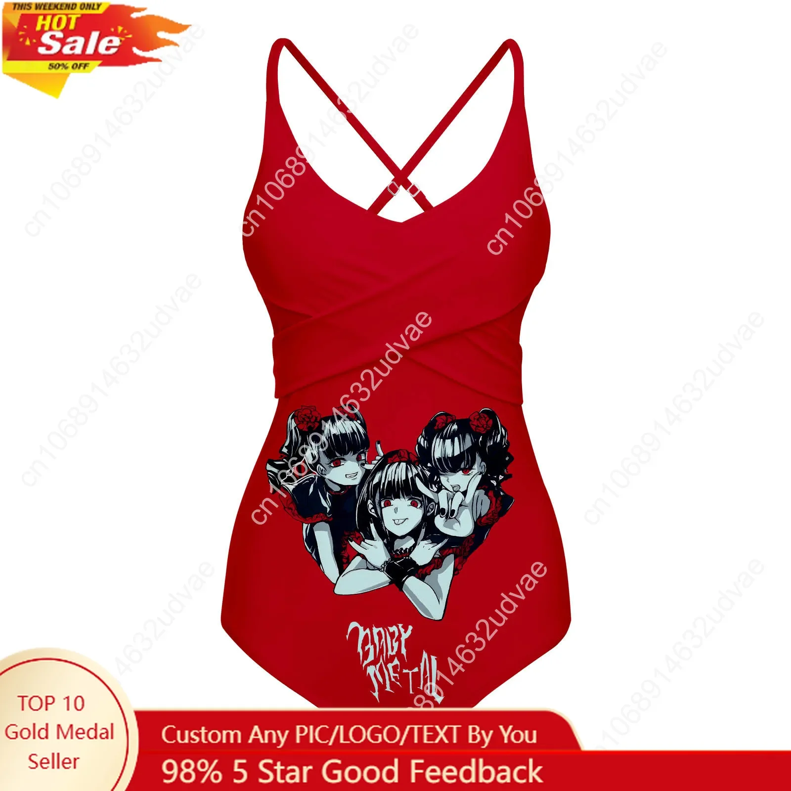 Babymetal Japan Band Swimsuit Womens Sling Swimsuits Personalized Sexy Swimwear Hip-hop Rock Bikini Summer Custom Bathing Suits