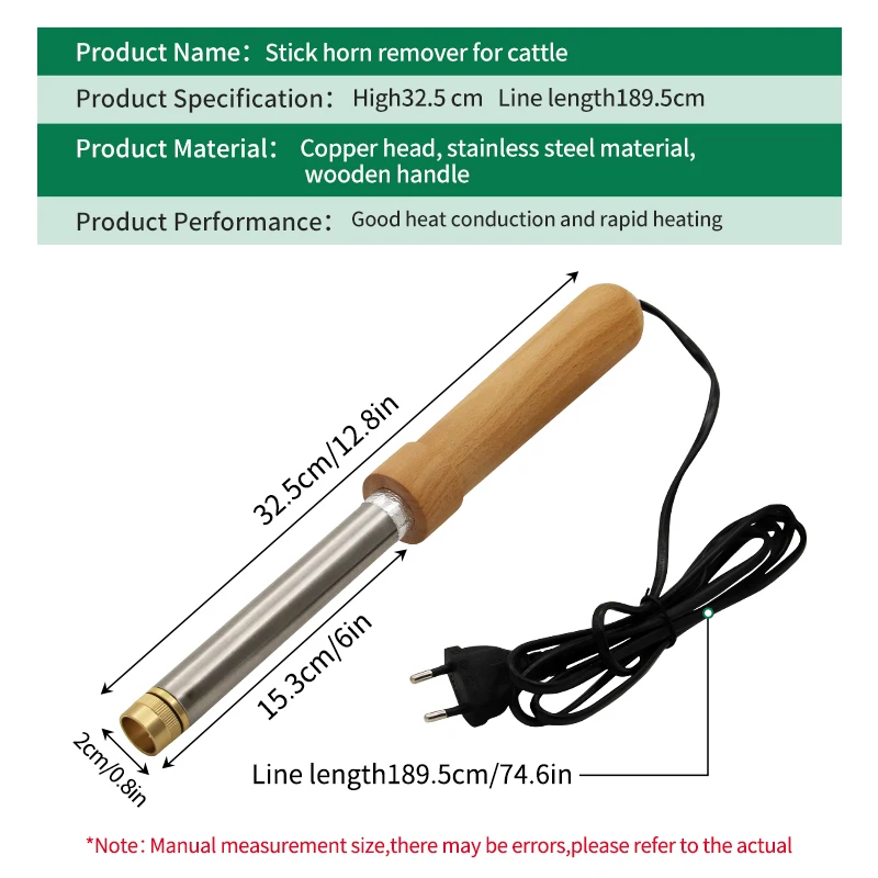 Electric Remove Cattle Horn Device Bloodless Dehorner for Cow Calves Lamb Removing Angle Heating Copper Head Farm Animal Equip