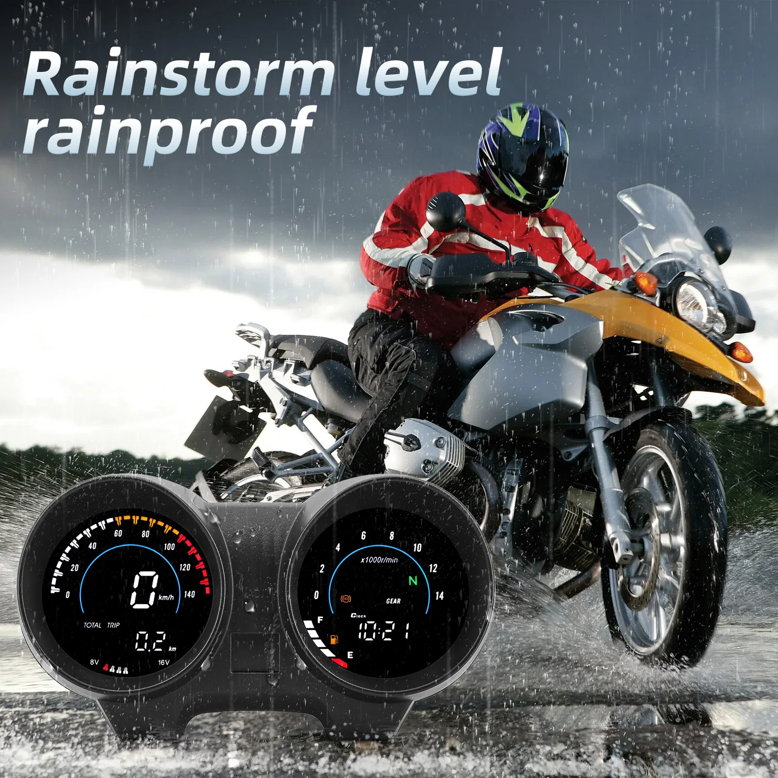 Motorcycle RPM Speedometer Voltmeter Moto 6 Gear Display Fuel Gauge for Brazil TITAN 150 Honda for Honda CG150 Fan150 2010 2012 image 3