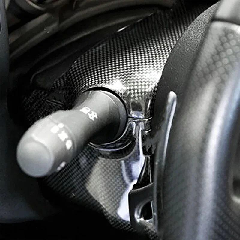 Suitable for LHD RHD Nissan GTR GT-R R35 2008-2016 4PCS Genuine Carbon Fiber Steering Wheel Base Modification Panel Sticker