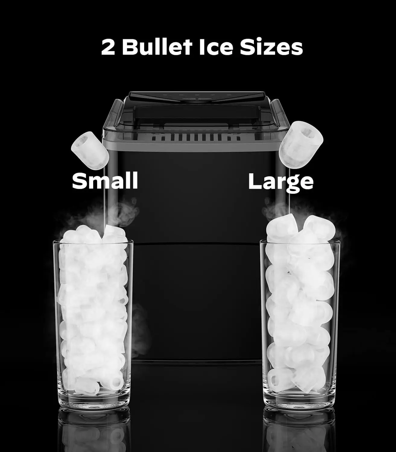 Ice Maker,App Control, 9 Cubes In 6 Mins, 26 Lbs Per Day, 2 Ice Cube Sizes, Self-Cleaning For Kitchen/OfficeIce Maker Machine