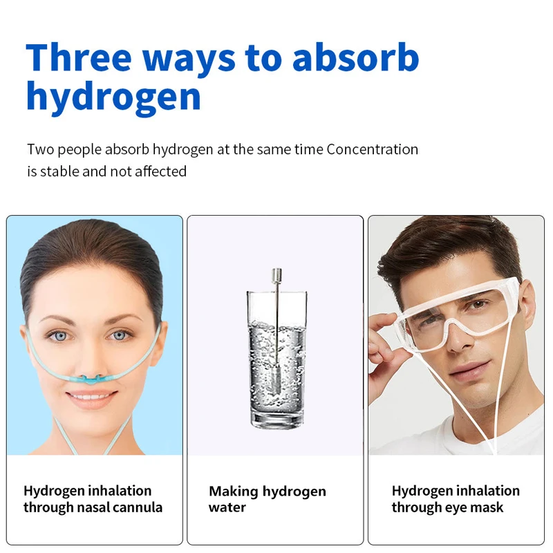 SPE PEM آلة استنشاق الأكسجين الهيدروجين 3000 مللي مولد مياه الهيدروجين H2 صانع العلاج الجزيئي منخفضة الضوضاء لتنقية المياه