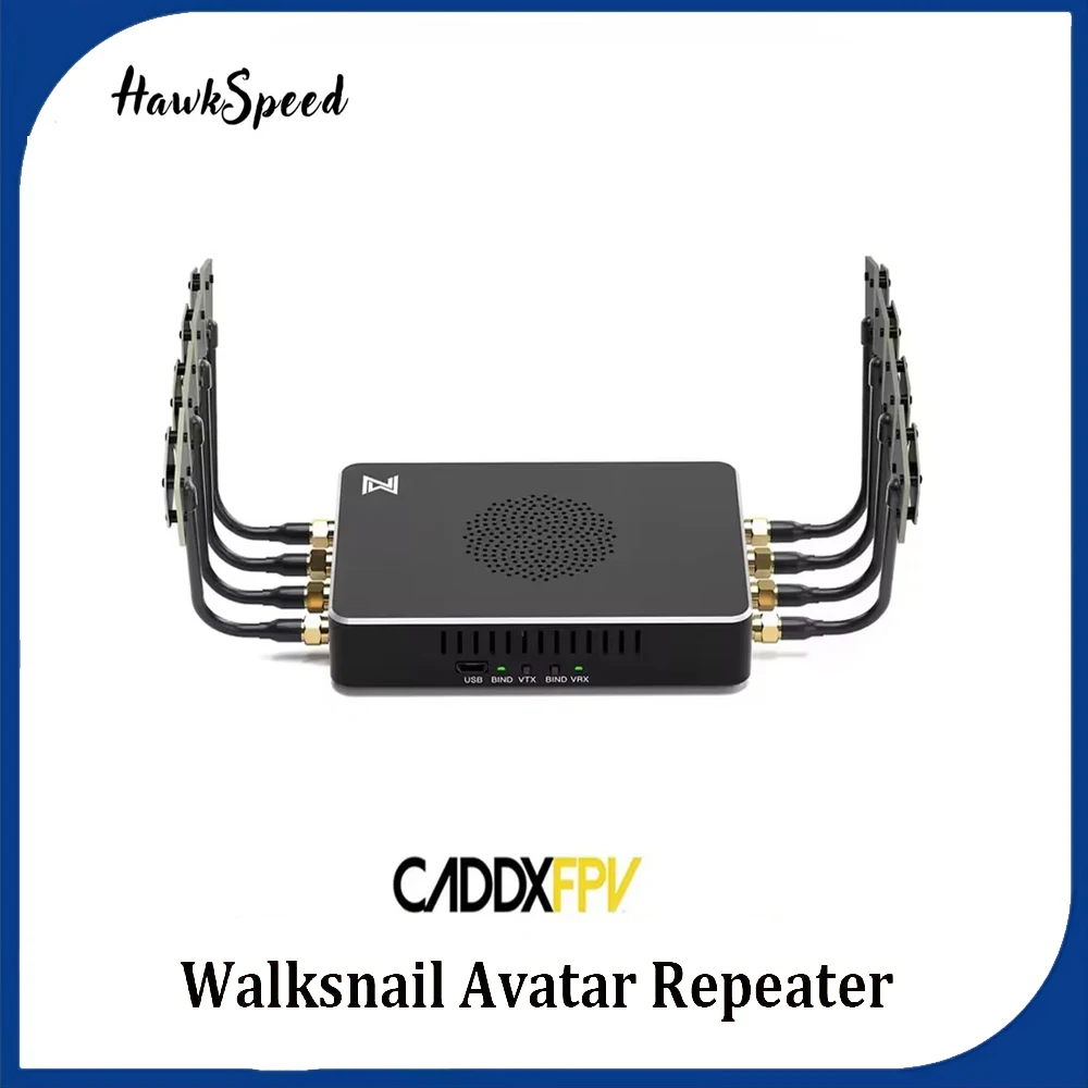 HawkSpeed CADDX Walksnail Avatar Repeater Long Distance Enhanced Signal High-definition Video Transmission Repeater