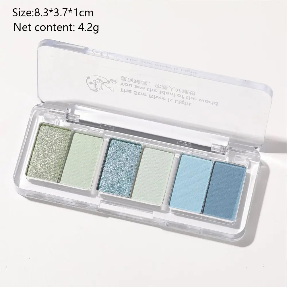 Naturalna 6-kolorowa paleta cieni do powiek w odcieniach różu, błyszcząca, mocno napigmentowana, paleta do różu, perłowy mat, brokat, trwały makijaż oczu, narzędzia do makijażu.