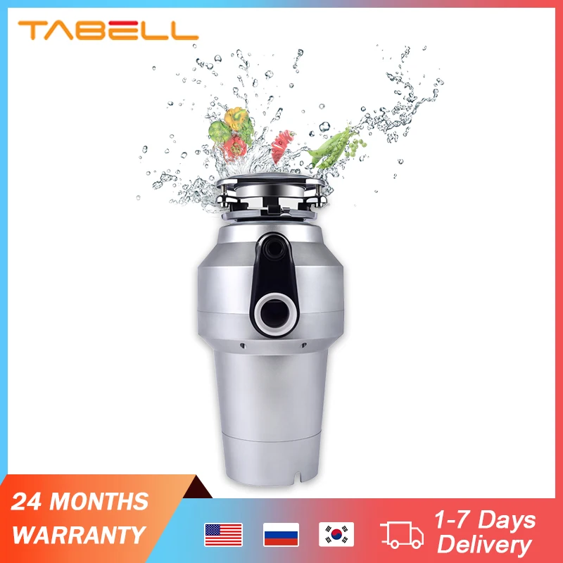 TABELL 560W Garbage Disposal Unit Air Switch Mute Food Waste Crusher Continuou Food Residue Processor Home Appliance For Kitchen