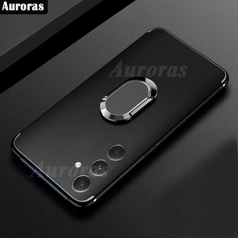 

Skinlee Case For Samsung Galaxy M35 M55 5G Car Magnetic Ring Silicone Soft Shockproof For Samsung Galaxy M15 4G/5G Phone Cover