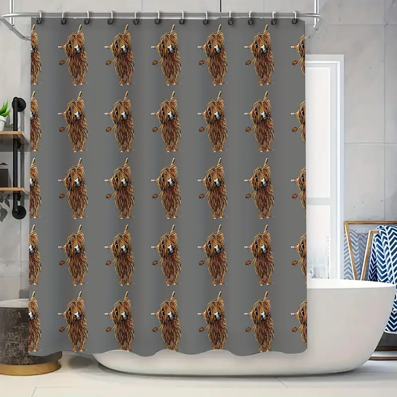 

Rustic Farmhouse Shower Curtain Vintage Chicken Farm Decor Bathroom Fabric Backdrop Waterproof Modern Countryside Shower Curtain