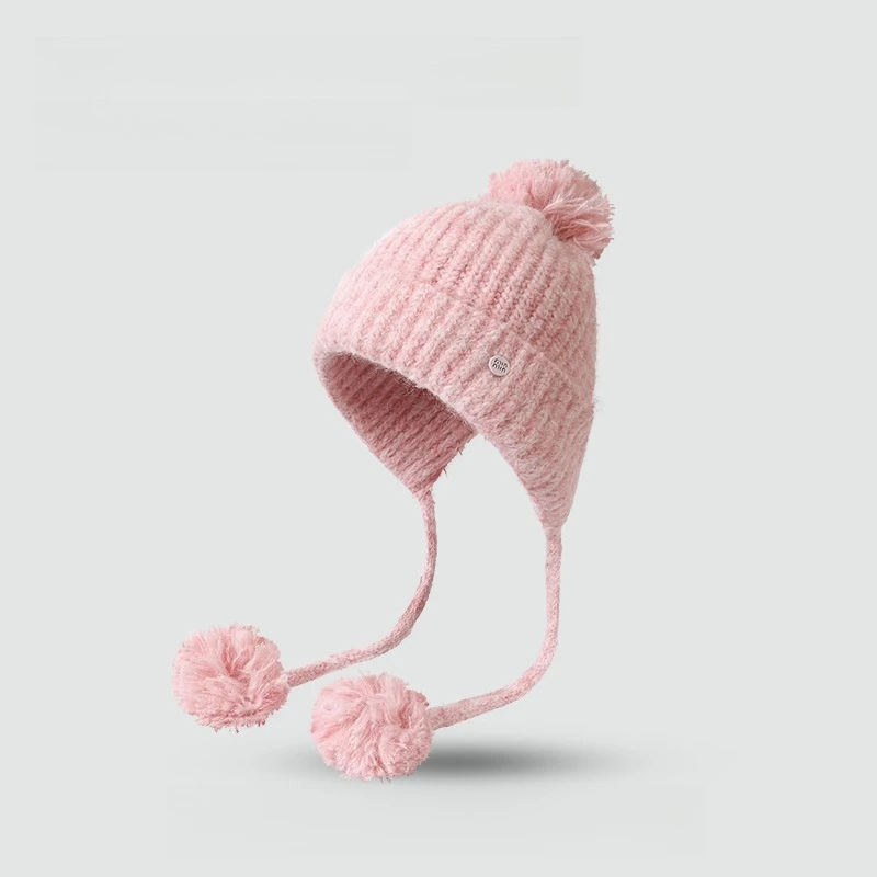 1 قطع الشتاء أزياء محبوك قبعة دافئة السفر في الهواء الطلق التزلج ركوب الدراجات اليومية مطابقة قبعة الزخرفية عارضة