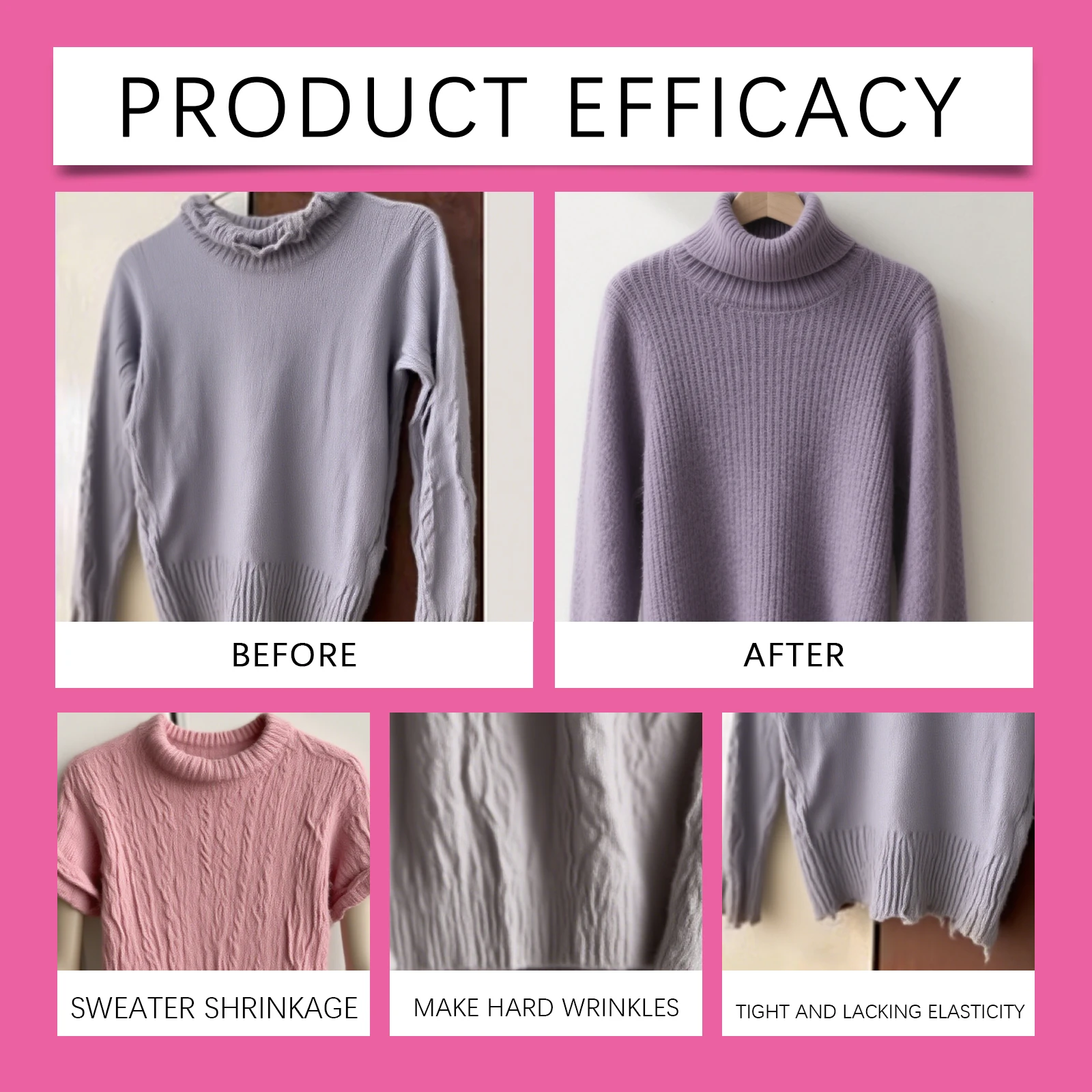 الملابس انكماش الحد وكيل الانتعاش سترة رقيق لا تشوه الرعاية الناعمة يتقلص لا ضرر وكيل العناية بالملابس