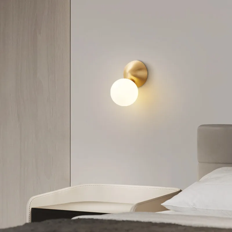 Nordic Designer Wall Lamps Living Room Sofa Background Creamy Style Fixture Hallway Bedroom Headboard Embellish LED Wall Sconces