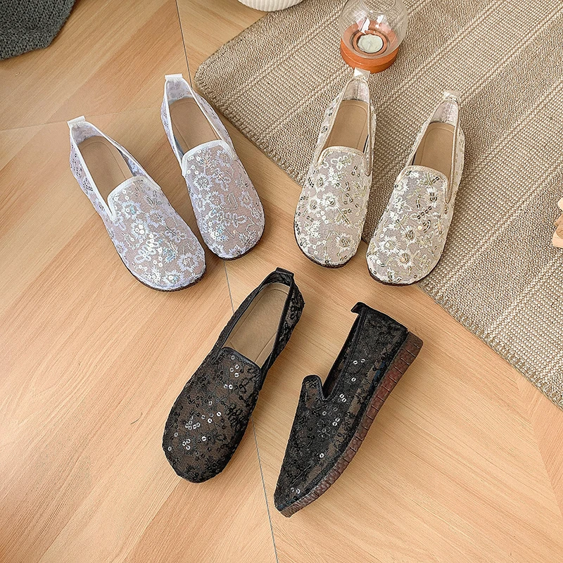 2025-novos-sapatos-unicos-primavera-nova-cabeca-redonda-respiravel-antiderrapante-deslizamento-em-renda-plana-sapatos-femininos-de-tamanho-grande