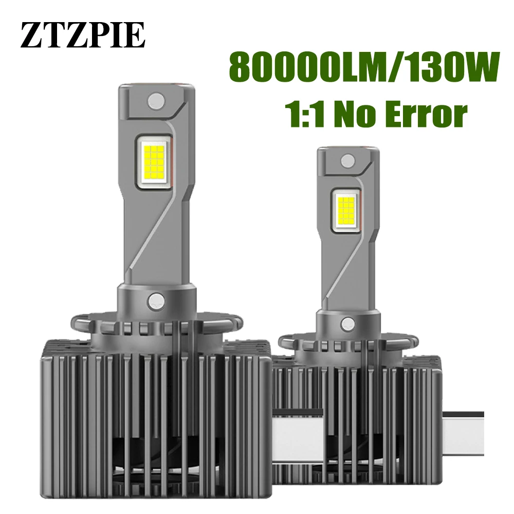 ZTZPIE 6500K 80000LM Canbus D1S D2S D3S D4S D5S D8S Led Headlight 7035 CHIP Lamp Canbus Powerful Car Light Bulb 130W