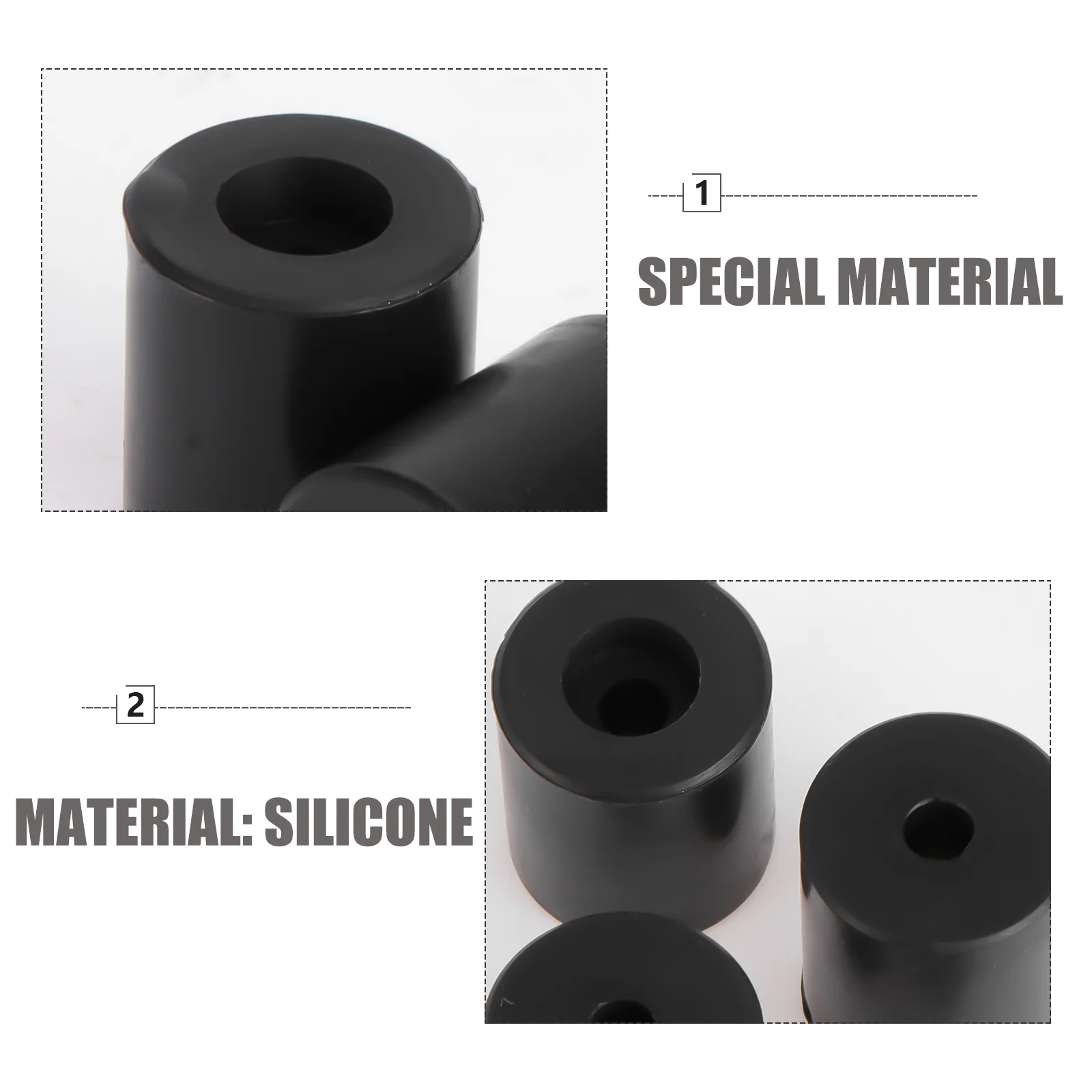 

4Pcs 16mm Silicone Leveling Columns Heat Resistant Hot Bed Buffers Black 3D Printer Parts Leveling Column 3D Printer Accessory