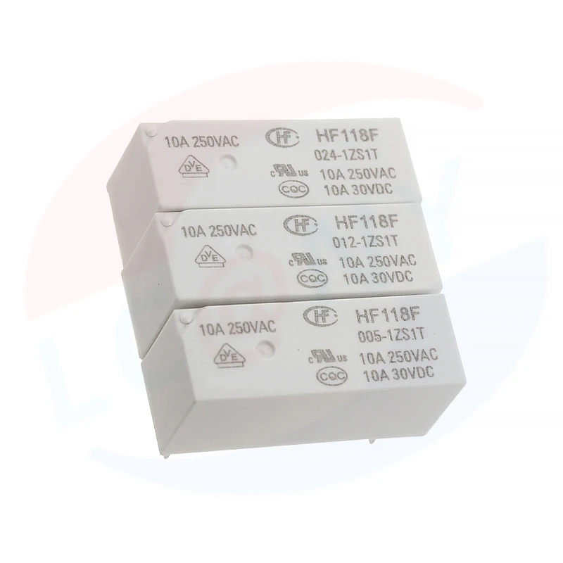 10PCS Original Power HF Relay HF118F-005-1ZS1T HF118F-012-1ZS1T HF118F-024-1ZS1T HF118F 012 1ZS1T 5VDC 12VDC 24VDC 5PIN 10A