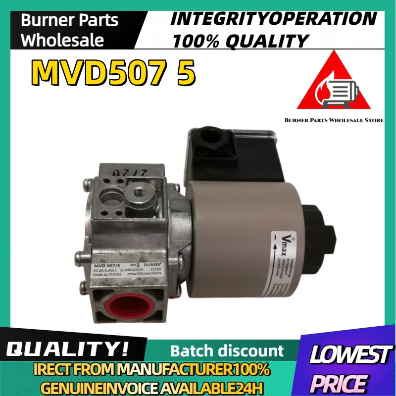 MVD Series Gas Control Valve MVD505/5 to MVD520/5 High Precision Solenoid Valve For Industrial Combustion Boiler Equipment