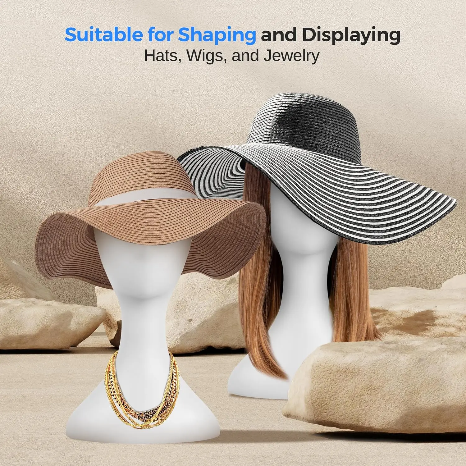 Non-fading Abstract Female Model Head Frame Wide Applicable Hat Wig Model Head Used for Displaying Styling Practice image 6