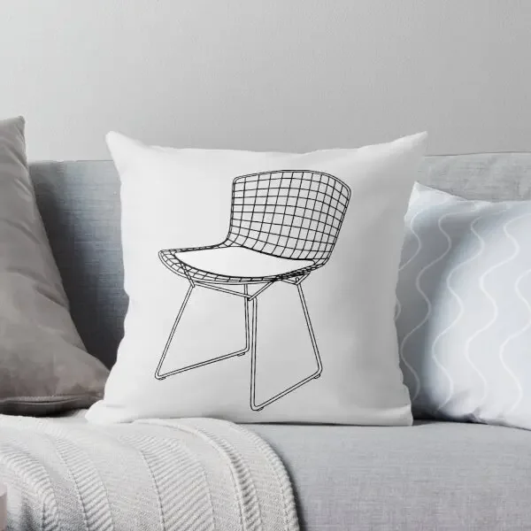 

Bertoia Mid Century Современный боковой стул с принтом, наволочка для офиса, талии, автомобиля, дивана, мягкие подушки в комплект не входят одна сторона