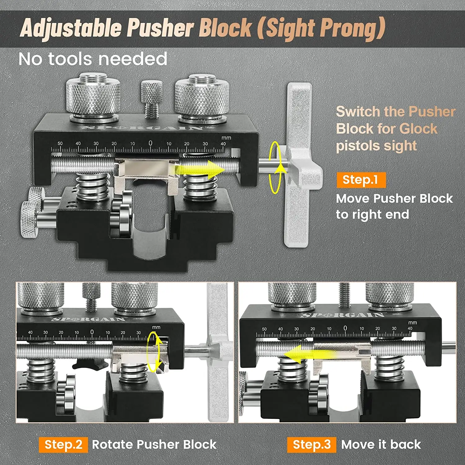 DriFeez Heavy-Duty Adjustable Sight Prong, Sight Pusher Tool for High-Precision Sight Adjustment, Universal Sight Removal Tool