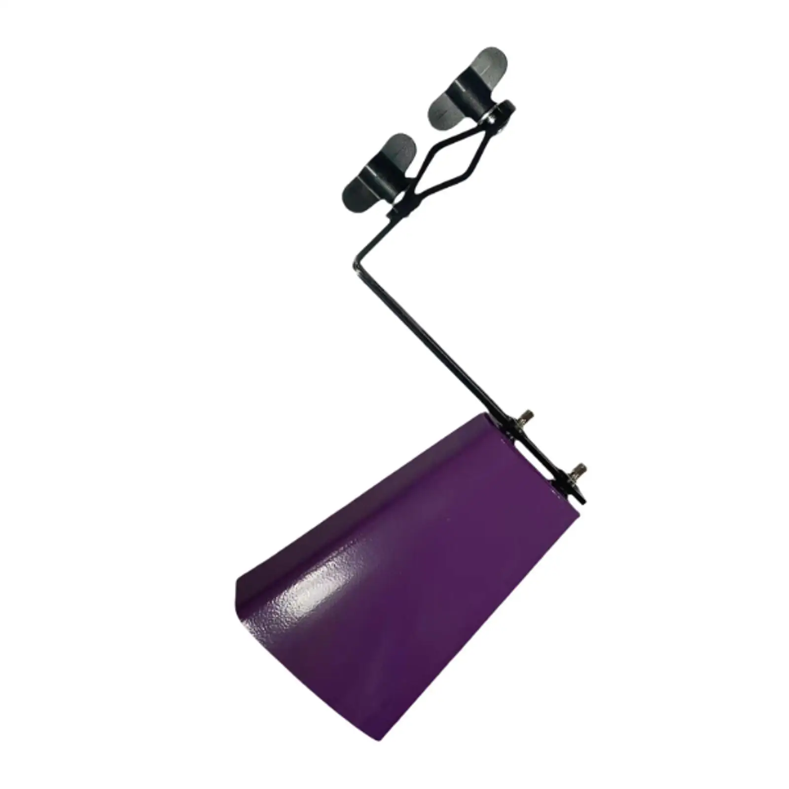 Cowbell with Clamp Hand Percussion 7inch Drum Kits Noise Maker Adjustable Percussion Accessory for Baseball Sporting Events