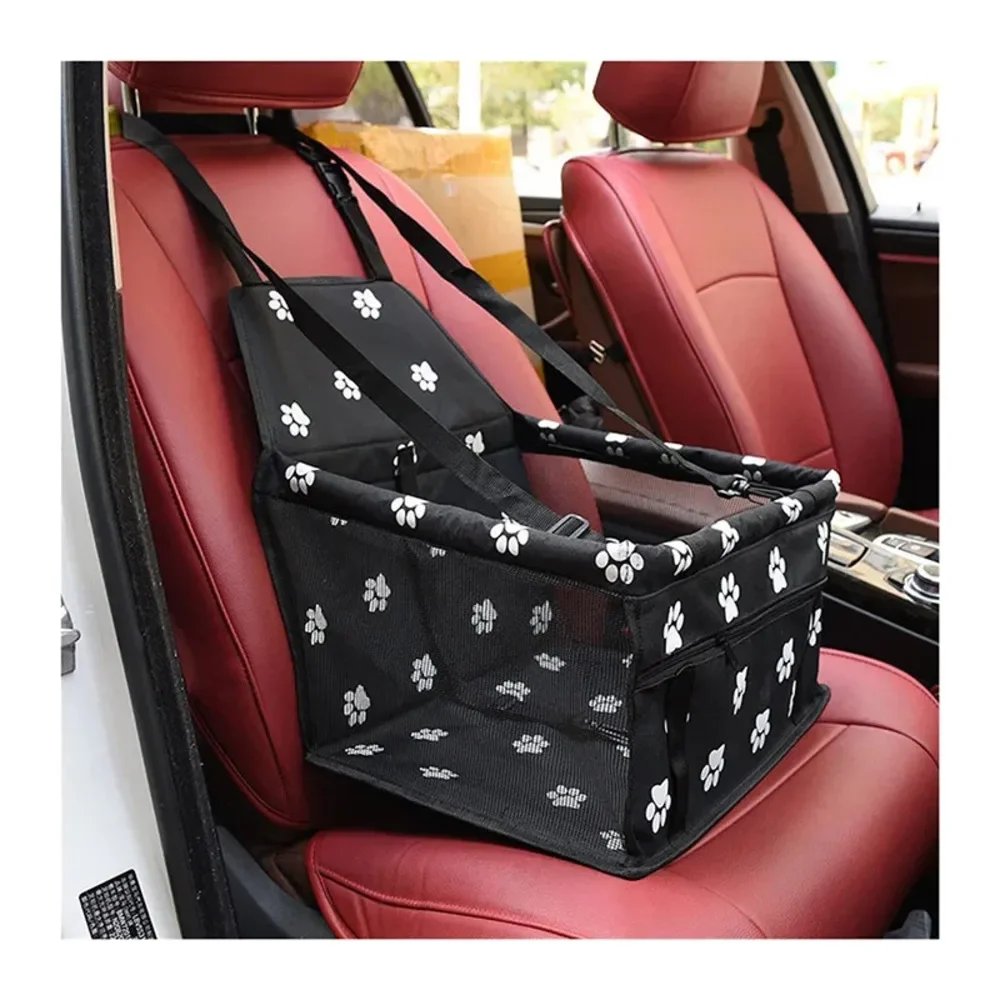 

Dog Car Seat with Storage Pockets,Travel Dog Car Seat Cover Folding Hammock Dog Car Seat Basket for Small Medium Dogs