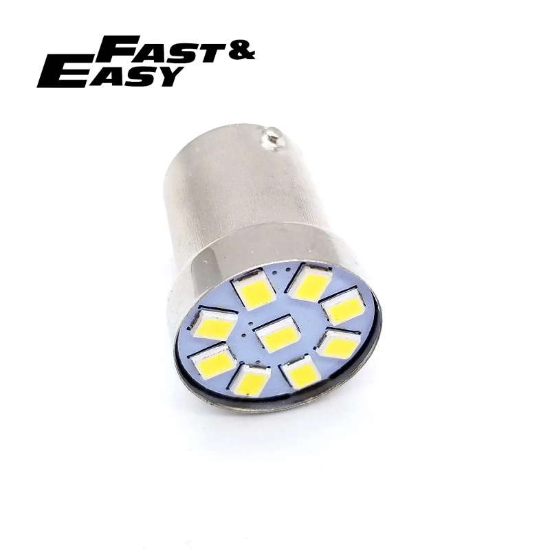 BA15S 1156 9SMD 2734 Canbus Led Lamp For Car Clearance lights Turn Signal Parking Brake  Position  Lights 24V  3W  360LM 6500K