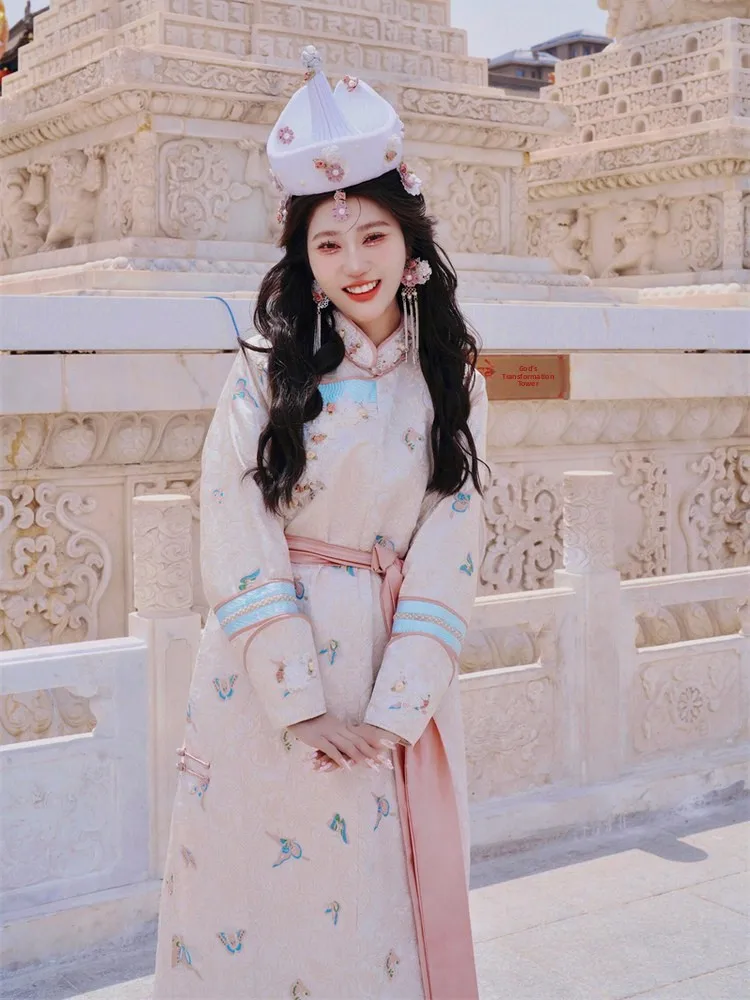 

Монгольский этнический костюм для женщин: для путешествий, фотосессий, повседневных выступлений, танцев Ханьсу, сценических выступлений