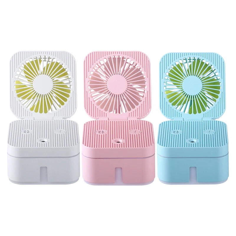 

2-in-1 Humidifier Fan Air Humidifying Fan Movable Desktop Silent Small Fan Dropship