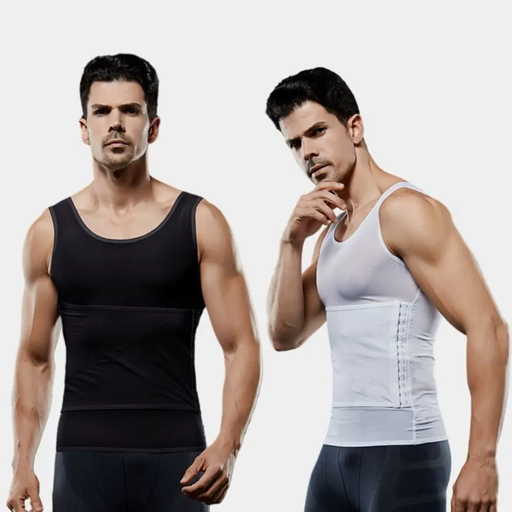 

Belly Contracting Body Shaper Vest Men Thin Elastic Tummy Control Underwear Camisole Shapers Undershirts Slimming Shapewear