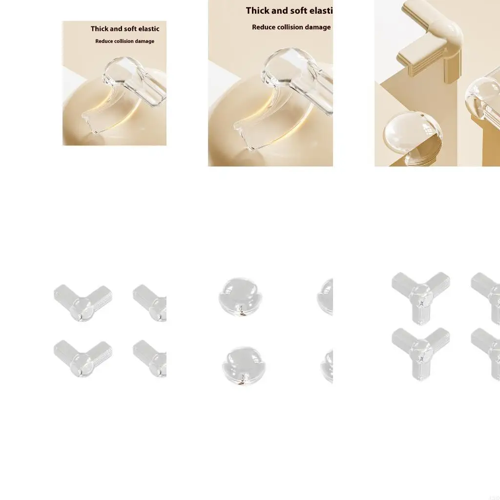 

J2HD 4xInvisible Furniture Edges Guards For Baby Proofing Clear PVC Corner Protectors