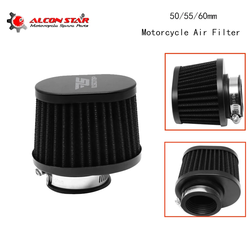 Alconstar-filtro de aire para motocicleta, accesorio modificado de entrada de aire para coche, minibicicleta, 50 55 60mm