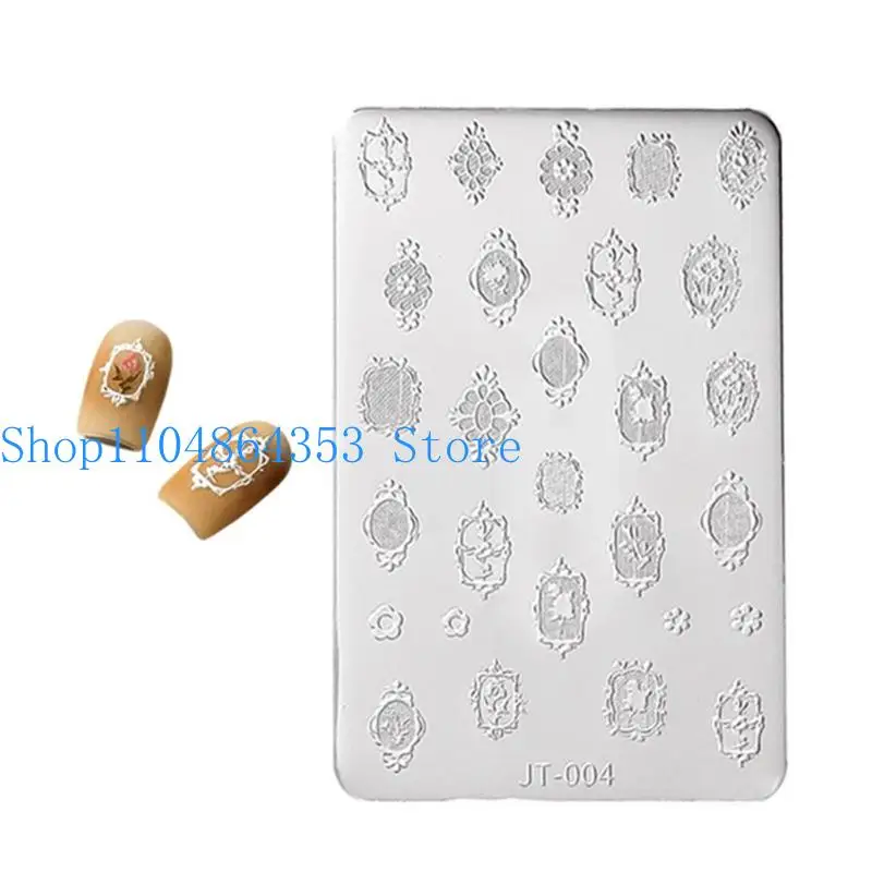 652F Beautiful High Quality Silicone Art Mold Featuring 3D Floral Embossing Design Stamp For Various Sizes