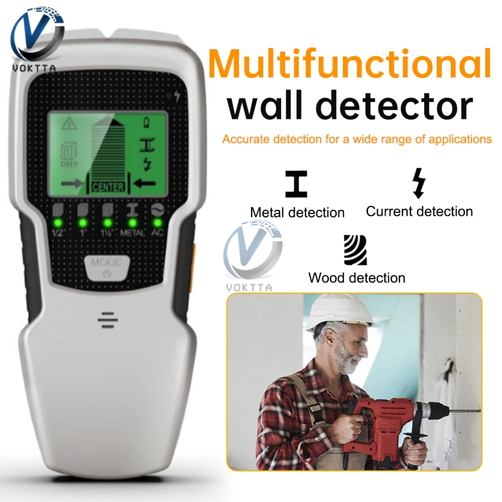 SH350 Wall Stud Finder Sensor Wall Scanner LCD Electronic Wall Detector Scanner Metal Wood Wire Screw Detector Depth Measurement