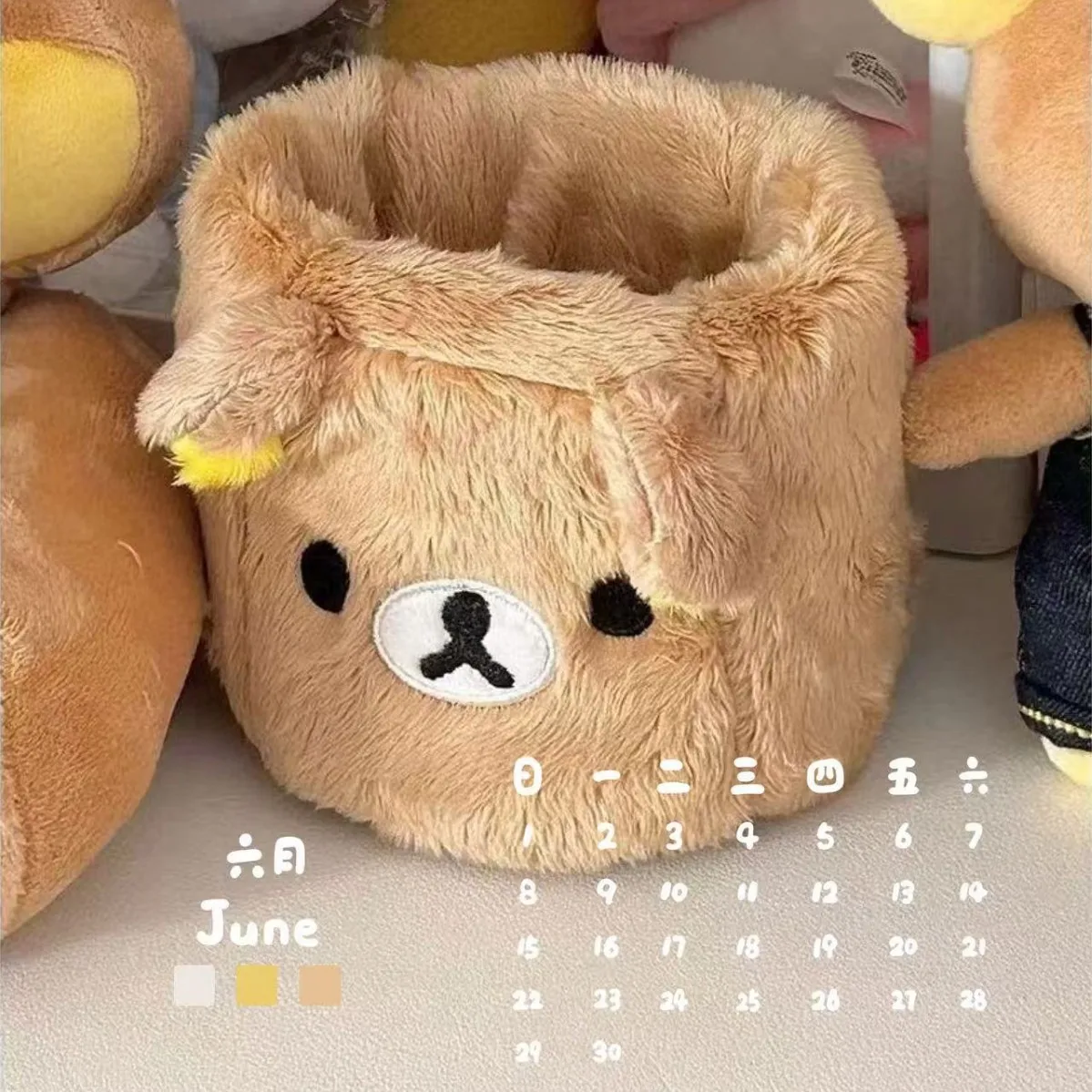 Plushes حامل القلم الرصاص مستحضرات التجميل حاوية القلم Kawaii مكتب الملحقات مكتب منظم طفل صندوق تخزين الأدوات المكتبية هدية